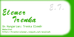 elemer trenka business card